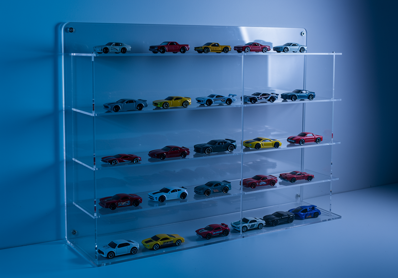 Hot Wheels Stand | Konya Plexiglass and Acrylic Products | Plexiglass, Industrial Labels, Engineering Plastics, Cutting & Printing Services | Konya Acrylic & Plexiglass Solutions, Plexiglass, Display Equipment, Plexiglass Stands, Display Products, Directional Products, Machine Covers, Hobby & Custom Design Products, Polycarbonate, Industrial Labels, Plexiglass (Acrylic) Industrial Labels, PVC (Lexan PP) Industrial Labels, Aluminum Industrial Labels, Laser Marking Industrial Labels, Sticker Industrial Labels, Engineering Plastics, Fiber, Polyamide, Polyethylene, Teflon, Cutting and Printing Services, Solvent Printing, UV Printing, Laser Cutting, CNC Router