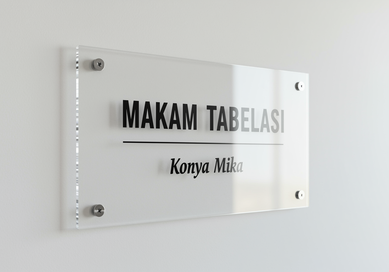 Makam Tabelası | Konya Plexiglass and Acrylic Products | Plexiglass, Industrial Labels, Engineering Plastics, Cutting & Printing Services | Konya Acrylic & Plexiglass Solutions, Plexiglass, Display Equipment, Plexiglass Stands, Display Products, Directional Products, Machine Covers, Hobby & Custom Design Products, Polycarbonate, Industrial Labels, Plexiglass (Acrylic) Industrial Labels, PVC (Lexan PP) Industrial Labels, Aluminum Industrial Labels, Laser Marking Industrial Labels, Sticker Industrial Labels, Engineering Plastics, Fiber, Polyamide, Polyethylene, Teflon, Cutting and Printing Services, Solvent Printing, UV Printing, Laser Cutting, CNC Router